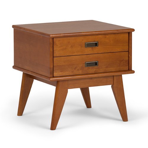 Simpli Home - Draper Mid Century Side Table - Teak Brown