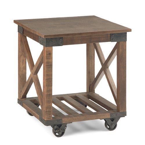 Simpli Home - Harding End Table - Distressed Dark Brown