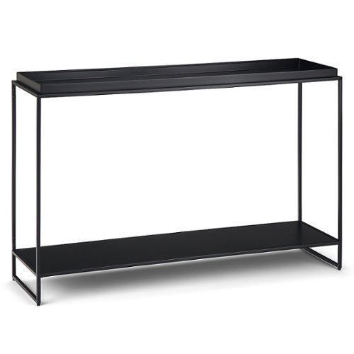 Simpli Home - Garner Tray Top Console Table - Black