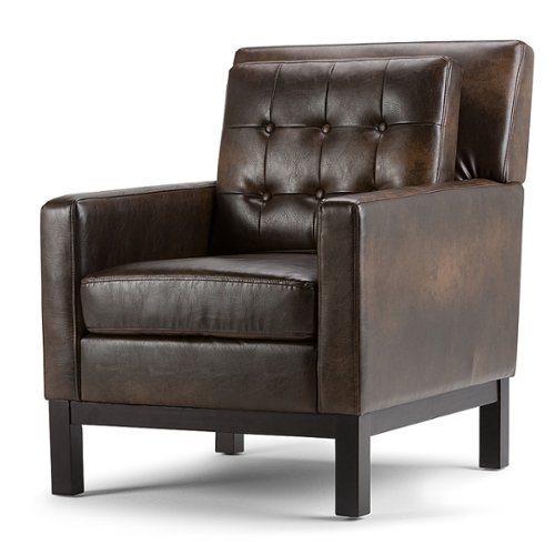 Simpli Home - Carrigan Club Chair - Distressed Brown