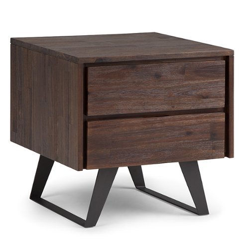 

Simpli Home - Lowry Side Table - Distressed Charcoal Brown