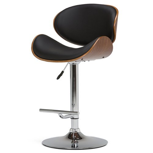 

Simpli Home - Marana Bentwood Adjustable Height Gas Lift Bar Stool - Black