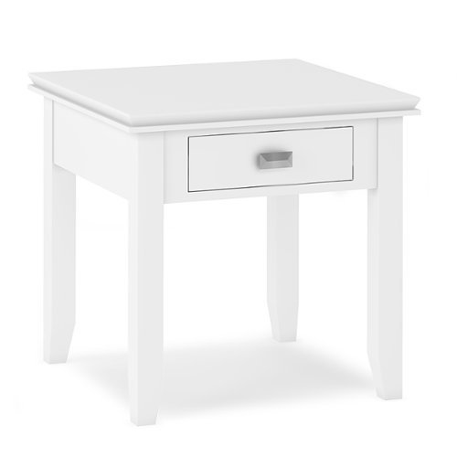 Simpli Home - Artisan End Table - White