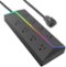 Titan - 8 Outlet 3200 Joules Surge Protector with ColorChanging LED - Black-Front_Standard
