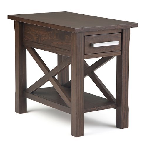 

Simpli Home - Kitchener Narrow Side Table - Warm Walnut Brown