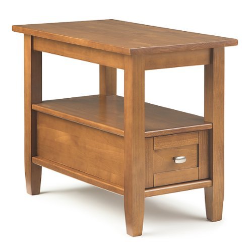 Simpli Home - Warm Shaker Narrow Side Table - Light Golden Brown