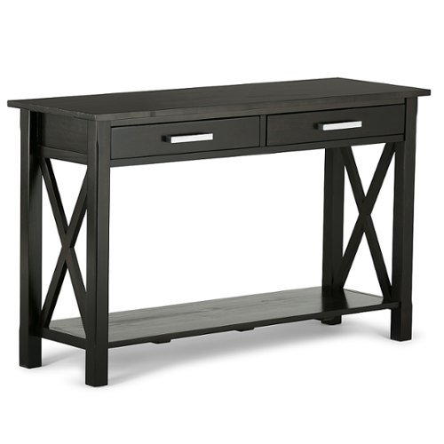 Photos - Other Furniture Simpli Home  Kitchener Console Sofa Table - Hickory Brown AXCRKIT06-HIC 