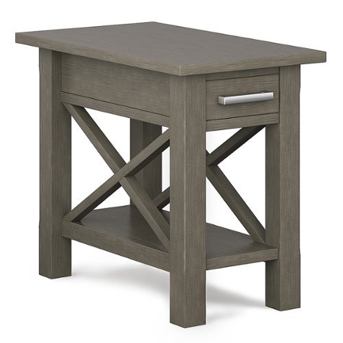 Simpli Home - Kitchener Narrow Side Table - Farmhouse Grey