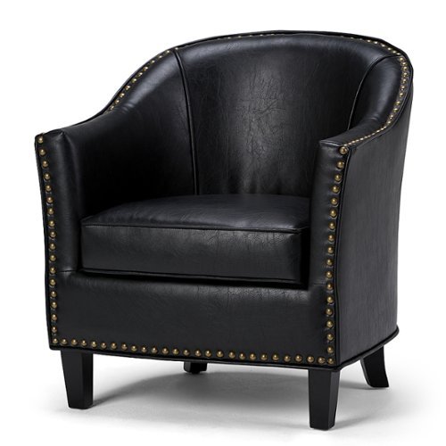Simpli Home - Kildare Tub Chair - Distressed Black