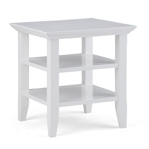 Simpli Home - Acadian End Table - White
