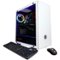CyberPowerPC - Gamer Xtreme Gaming Desktop - Intel Core i3-12100F - 8GB Memory - AMD Radeon RX 6500 XT - 500GB SSD - White-Angle_Standard