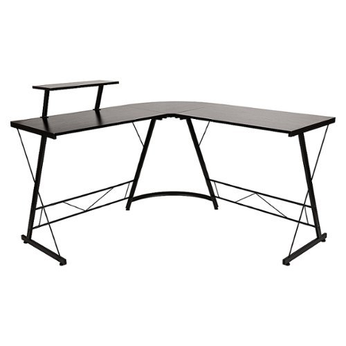 Image of Flash Furniture - Ginny L Contemporary Laminate Home Office Desk - Black/Black