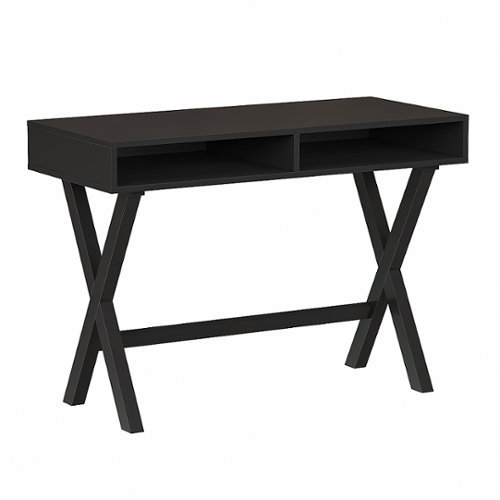 Photos - Office Desk Flash Furniture  Dolly Rectangle Modern Laminate Home  - Black 