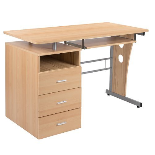 

Flash Furniture - Joshua Rectangle Contemporary Laminate Home Office Desk - Maple