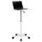 Alamont Home - Eve Half-Round Contemporary Laminate Laptop Desk - White-Front_Standard