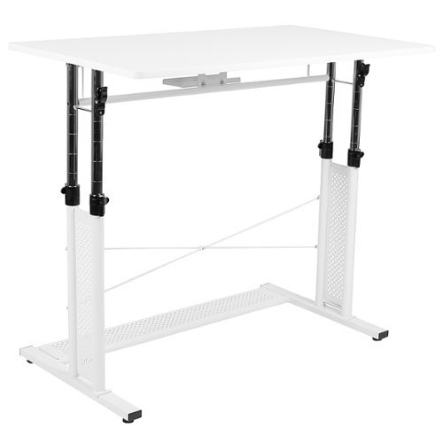 Photos - Office Desk Flash Furniture  Fairway Rectangle Modern Laminate Sit and Stand Desk - W 