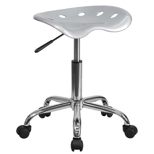 

Flash Furniture - Taylor Contemporary Plastic Stool - Silver