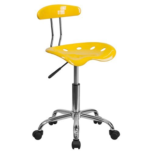 Flash Furniture - Swivel Task Chair | Adjustable Swivel Chair for Desk and Office with Tractor Seat - Yellow