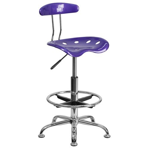 

Flash Furniture - Bradley Contemporary Plastic Drafting Stool - Violet