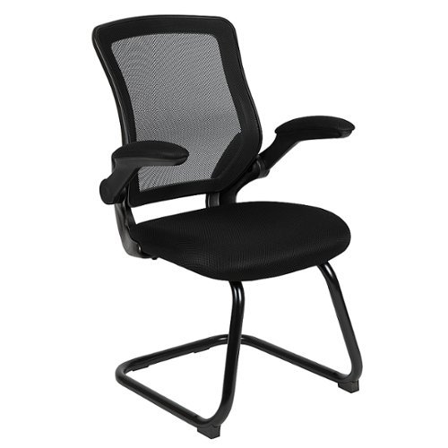 Flash Furniture - Kale  Contemporary Mesh Side Chair - Upholstered - Black Mesh