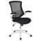 Alamont Home - Kelista Contemporary Mesh Swivel Office Chair - Black Mesh/White Frame-Front_Standard