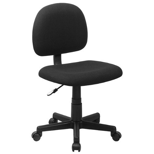 Flash Furniture - Mid-Back Fabric Swivel Task Office Chair - Black