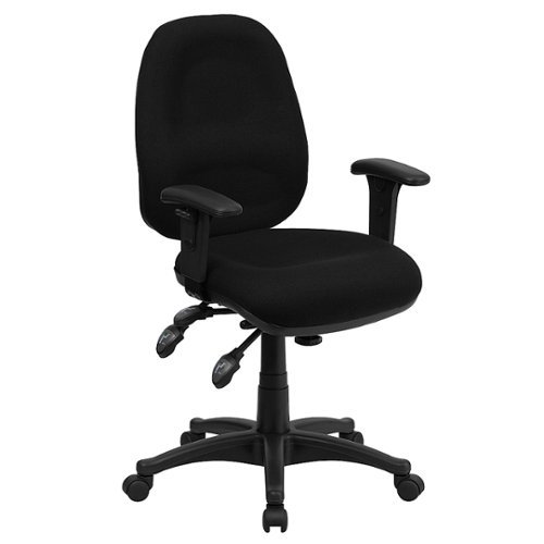Alamont Home - Rochelle Contemporary Fabric Executive Swivel Office Chair - Black