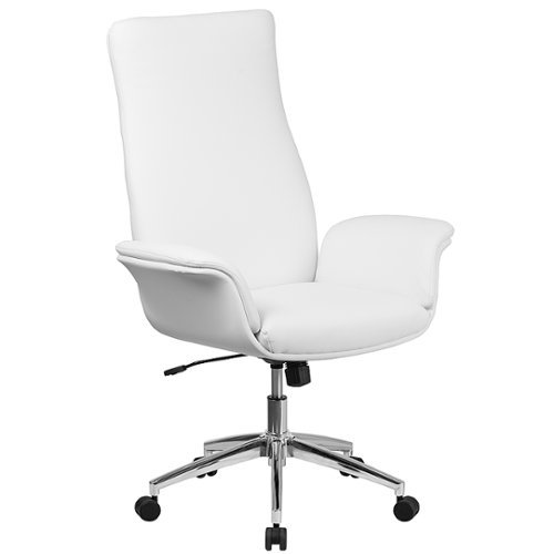 Alamont Home - Hansel Contemporary Leather/Faux Leather Executive Swivel Office Chair - White