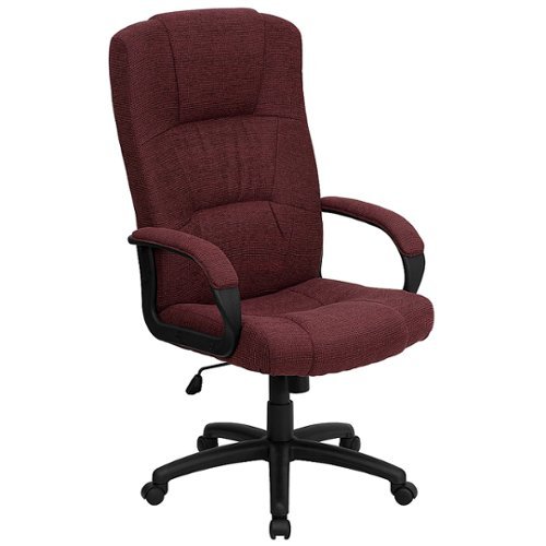 Flash Furniture - High Back Fabric Executive Swivel Office Chair with Arms - Burgundy
