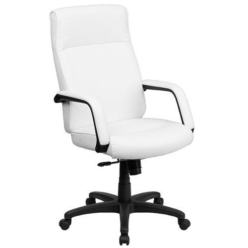 Alamont Home - Hansel Contemporary Leather/Faux Leather Executive Swivel Office Chair - White