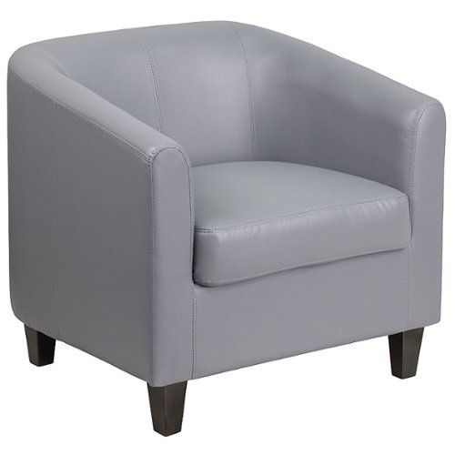 Flash Furniture - LeatherSoft Lounge Chair with Sloping Arms - Gray