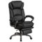 Alamont Home - Martin Contemporary Leather/Faux Leather Swivel Office Chair - Black-Front_Standard
