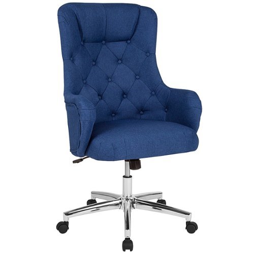 Flash Furniture - Chambord Home and Office Upholstered High Back Chair in - Blue Fabric