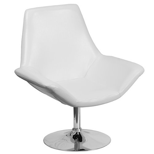 Flash Furniture - Hercules Sabrina Series LeatherSoft Side Reception Chair with Open Protruding Arms - White