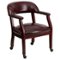 Alamont Home - Sarah Traditional Vinyl Side Chair - Upholstered - Oxblood Vinyl-Front_Standard