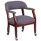 Alamont Home - Sarah Traditional Fabric Side Chair - Upholstered - Gray Fabric-Front_Standard