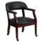 Alamont Home - Sarah Traditional Vinyl Side Chair - Upholstered - Black Vinyl-Front_Standard
