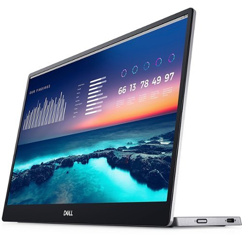 Dell - 14" Full HD LCD Portable Monitor (USB) - Silver