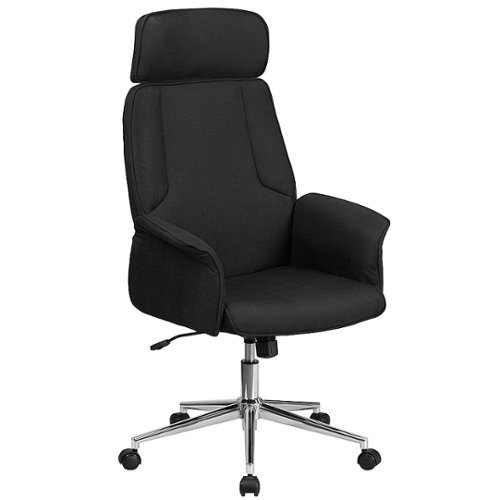 Flash Furniture - High Back Desk Chair | Upholstered Swivel Chair for Desk and Office - Black
