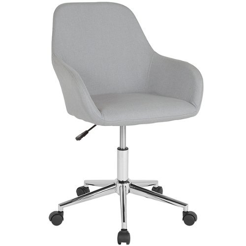 Alamont Home - Cortana Contemporary Fabric Swivel Office Chair - Light Gray Fabric