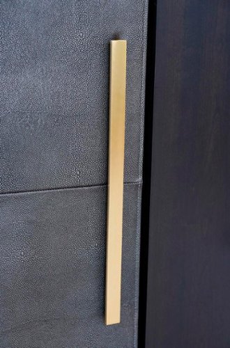 Photos - Fridges Accessory JennAir - Leather Refrigerator Panel - Gray CAVIAR30L