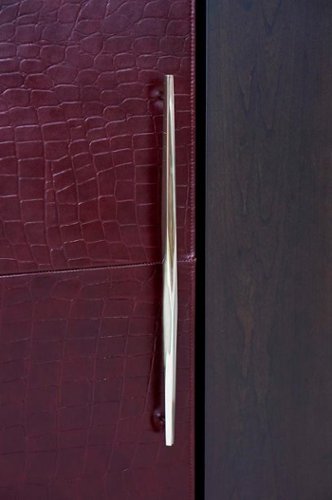 Photos - Fridges Accessory JennAir - Leather Refrigerator Panel - Gray CROC24L