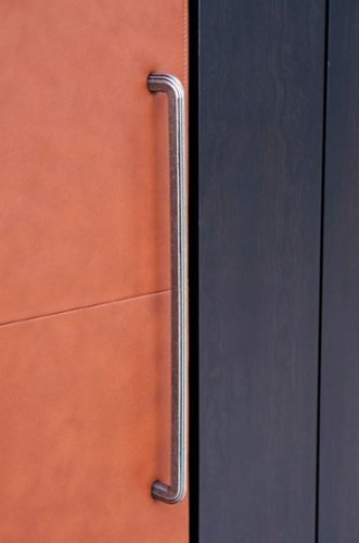 Photos - Fridges Accessory JennAir - Leather Refrigerator Panel - Gray COGNAC30L