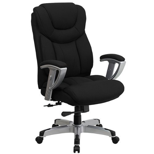 

Flash Furniture - Hercules Contemporary Fabric Big & Tall Swivel High Back Office Chair with Adjustable Arms - Black Fabric