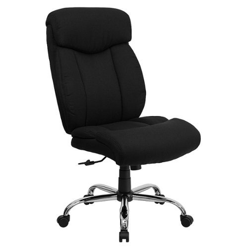

Flash Furniture - Hercules Contemporary Fabric Big & Tall Executive Swivel Office Chair with Headrest - Black Fabric