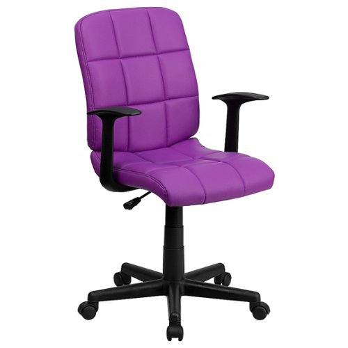 

Flash Furniture - Clayton Modern Vinyl Swivel Office Chair - Purple