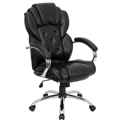 Flash Furniture - Mid-Back Fabric Executive Swivel Office Chair with Nylon Arms - Navy