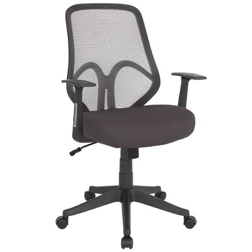 Flash Furniture - Salerno Series High Back Mesh Office Chair with Arms - Dark Gray