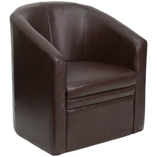 Flash Furniture - Lauren  Transitional Leather/Faux Leather Reception Chair - Brown
