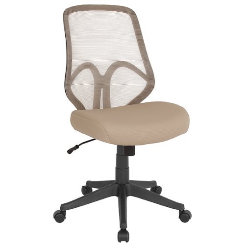 

Flash Furniture - Salerno Contemporary Mesh Executive Swivel Armless Office Chair - Light Brown
